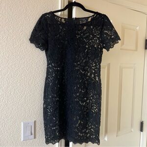 Sanctuary Black Lace Bodycon Shell Dress